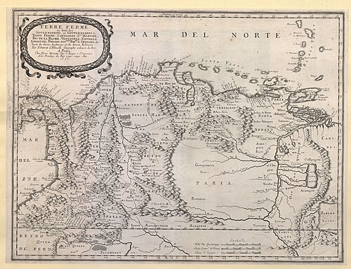 Mapa Terres Fermes 1656