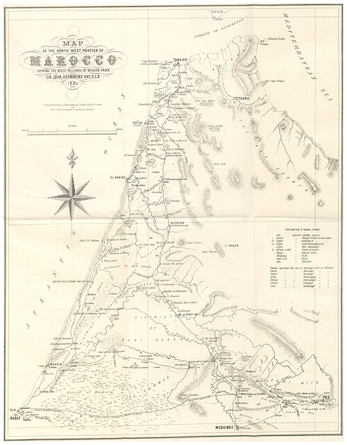 Trotter mapa Maroka (1881)
