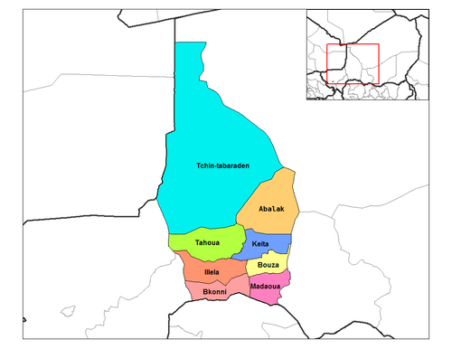 Okresy regionu Tahoua