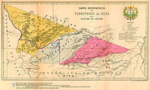 Území Acre podle Plácida de Castra