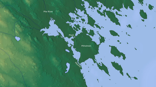 Mapa bitvy u Piteå