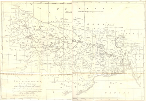 Země Indostánu východně od Dillí (1764)