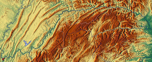 Mapa Tří soutěsek
