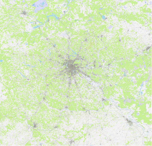 Topografická mapa Moskvy 2017