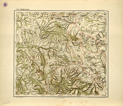 Topografická mapa generálního štábu AR