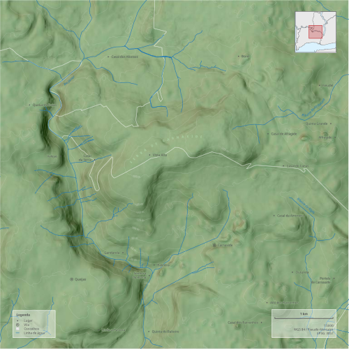 Topografie Sierra de Carnaxide