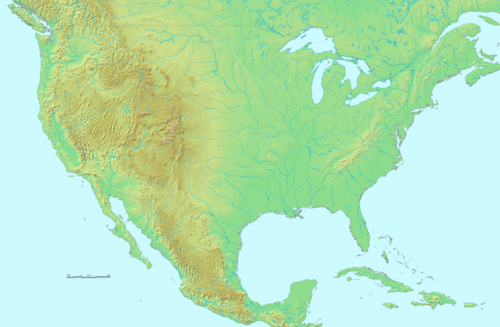 Topografická mapa USA