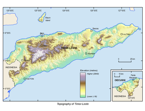 Topografie Timoru-Lestu