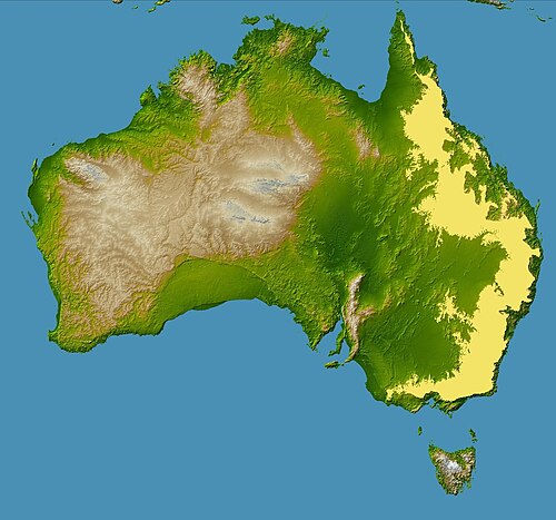 Topografie Austrálie - Velký dělící řetězec