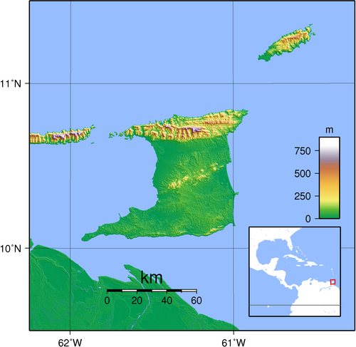Topografie Trinidadu