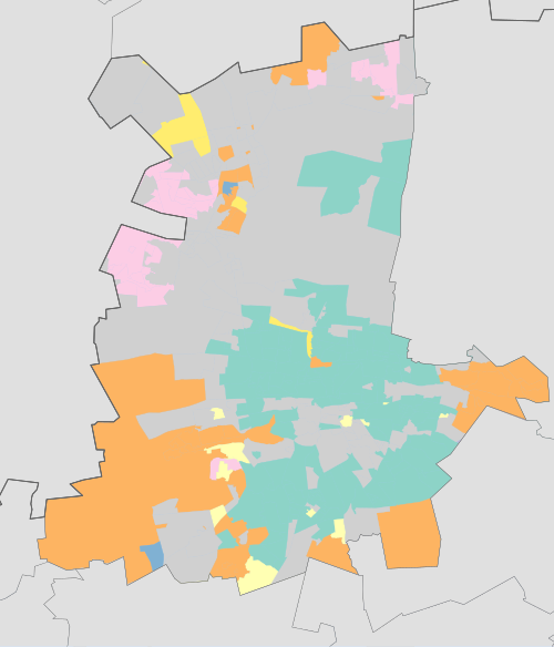 Mapa dominantního jazyka Tshwane 2001