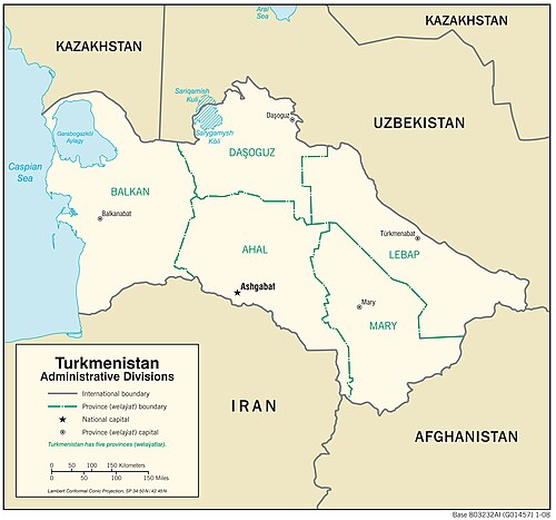 Správní dělení Turkmenistánu