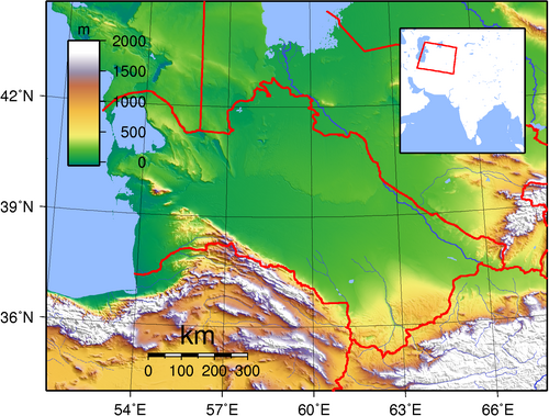 Topografie Turkmenistánu