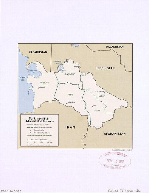 Správní dělení Turkmenistánu