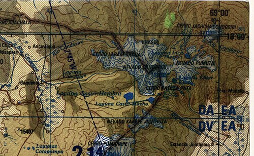 Condoriri - historická mapa