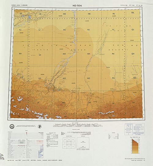 Topografická mapa Indie (arkusz NJ 44, 3. vyd.)