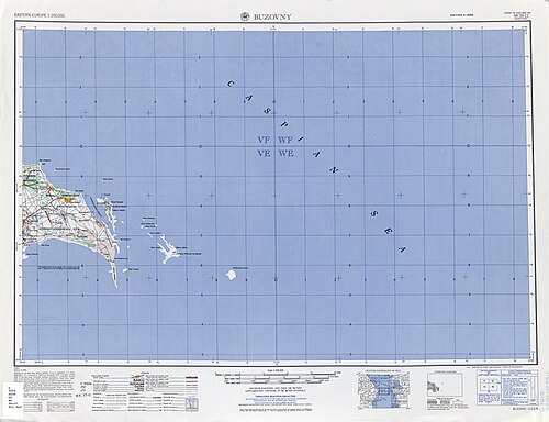 Sovětská mapa NK 39-11 Buzovny