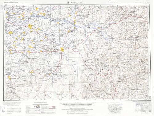 SSSR mapa NK 43-10 Andižan
