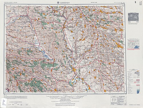 Mapa SSSR NL 35-3 Kišiněv