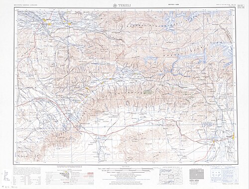 Mapa SSSR NL 44-10 'Tekeli'
