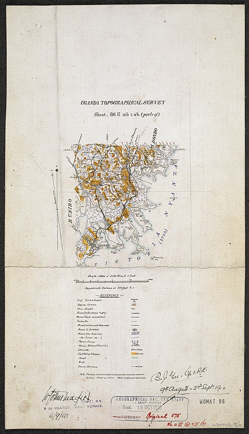 Topografický průzkum Ugandy. List 86.U. IIIb & IVb