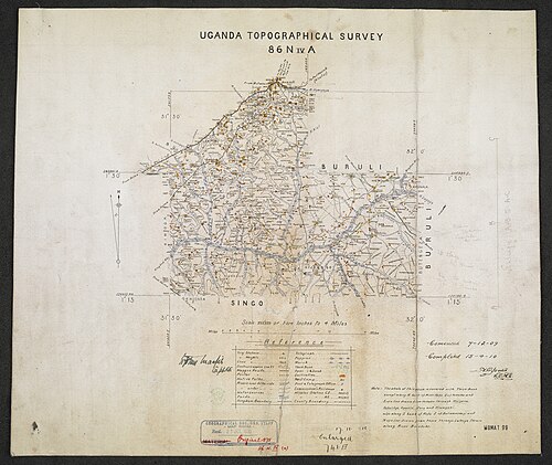 Topografický průzkum Ugandy (list 7)