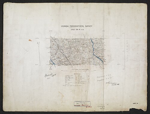 Topografický průzkum Ugandy (list 8)