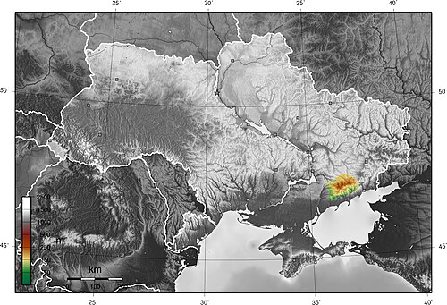 Ukrajina Priazovská vysočina