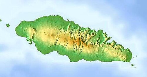 Mapa reliéfu Upolu
