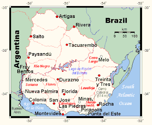 Mapa Uruguaye