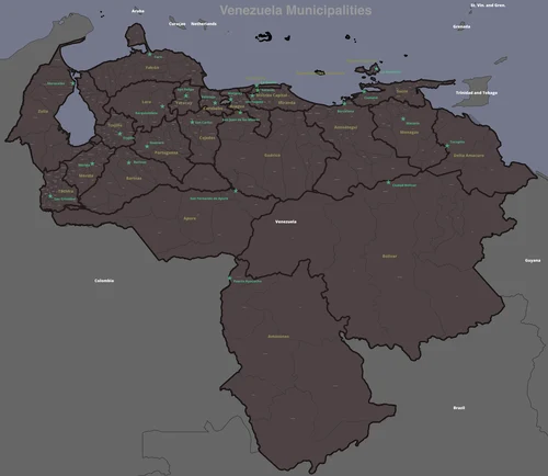 Municipální území Venezuely