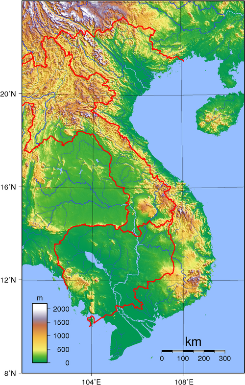 Topografie Vietnamu
