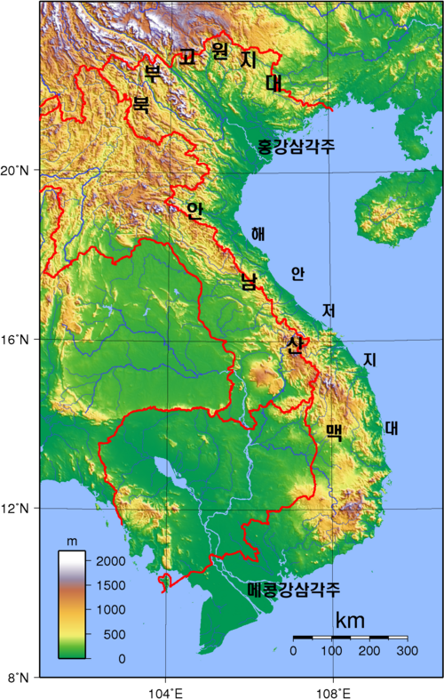 Topografie Vietnamu
