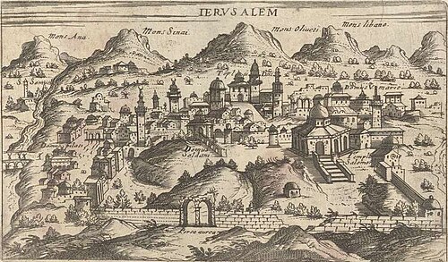 Pohled na Jeruzalém c. 1600