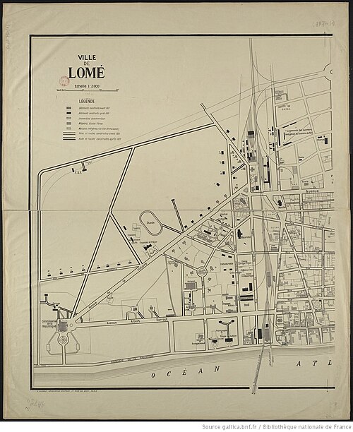 Město Lomé 1931 levá část