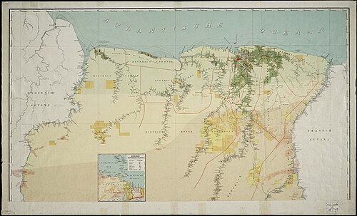 W.L. Loth - Mapa Surinamu (1899) - List A