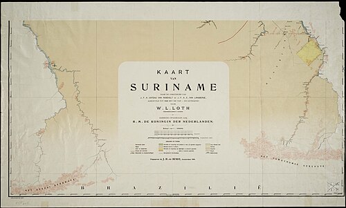 W.L. Loth - Mapa Surinamu (1899) - List B