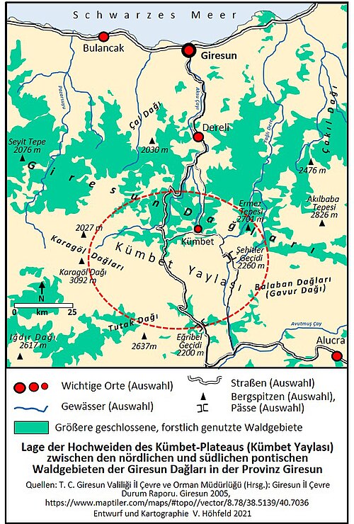 Lesní oblasti Kümbet Yaylası