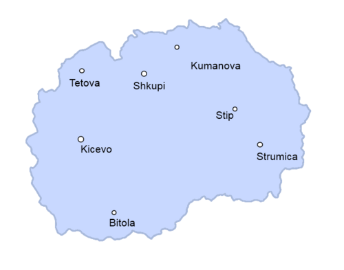 Mapa Makedonie - Motiv
