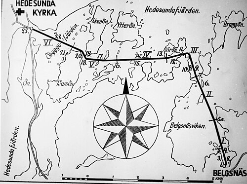 XLM.B784 Hedesunda. Mapa pro průvodce řady Belgsnäs