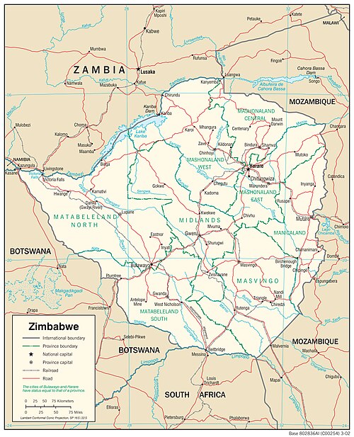 Administrativní dělení Zimbabwe