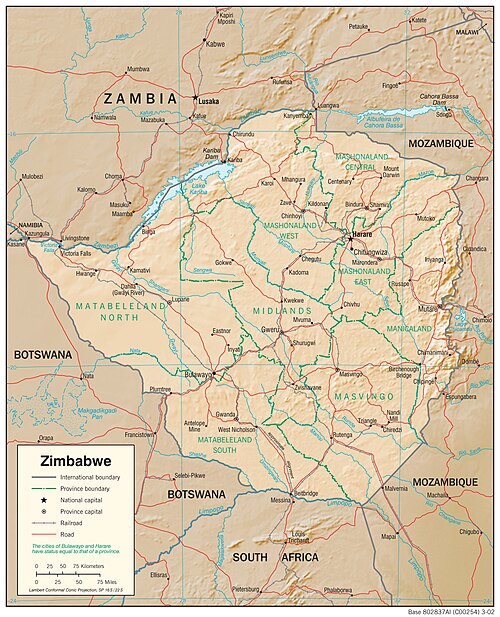 Fyziografie Zimbabwe